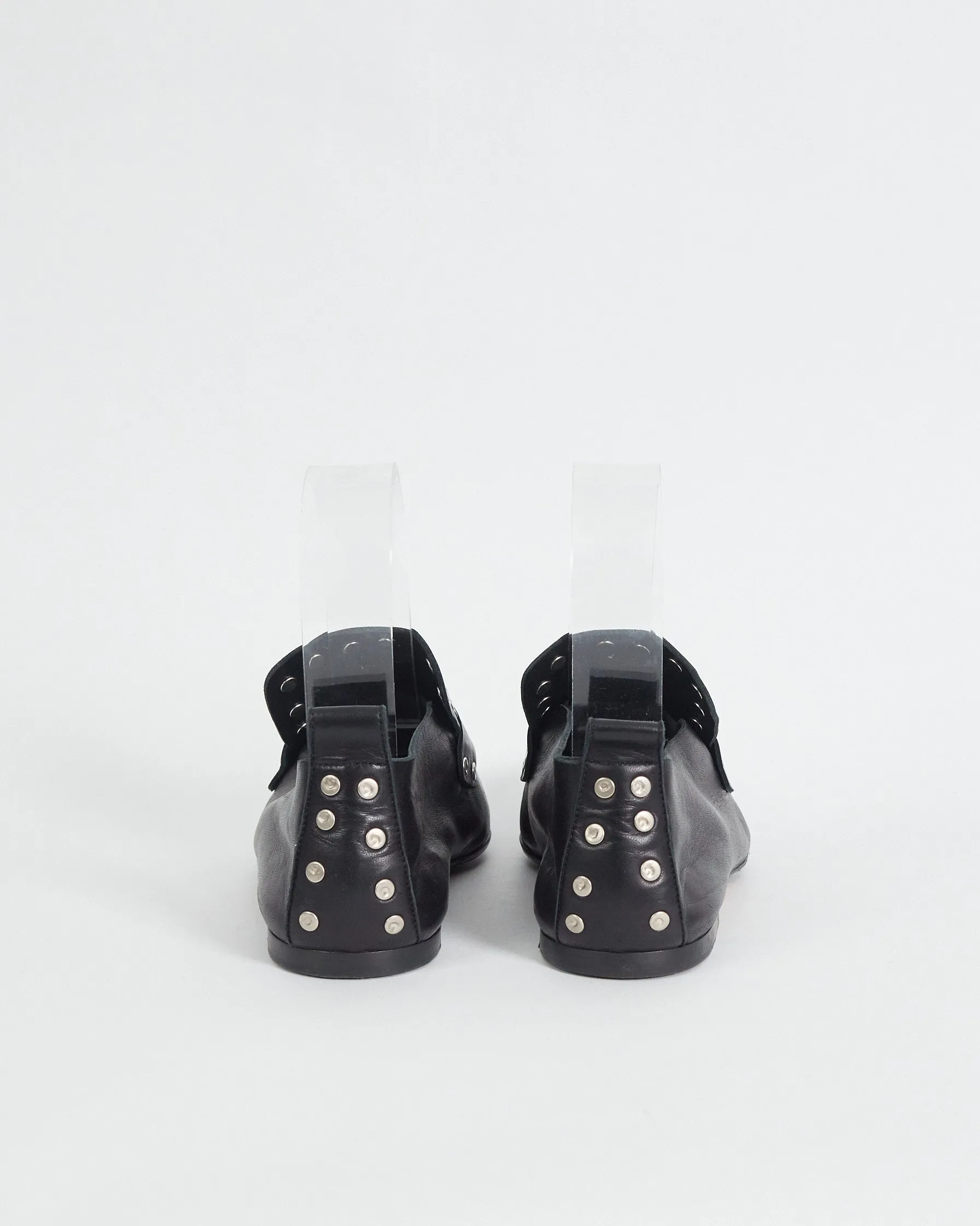 Céline studded leather mocassins, black, 37