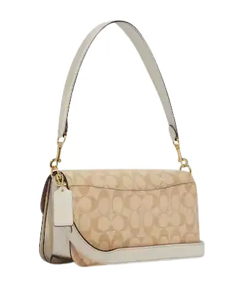 Coach Morgan Shoulder Bag In Signature Canvas With Floral Applique