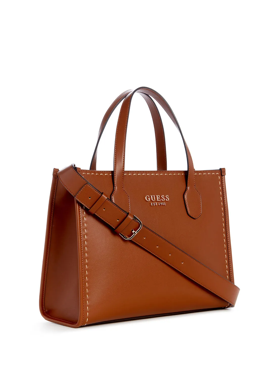 Cognac Brown Silvana Dual Tote Bag