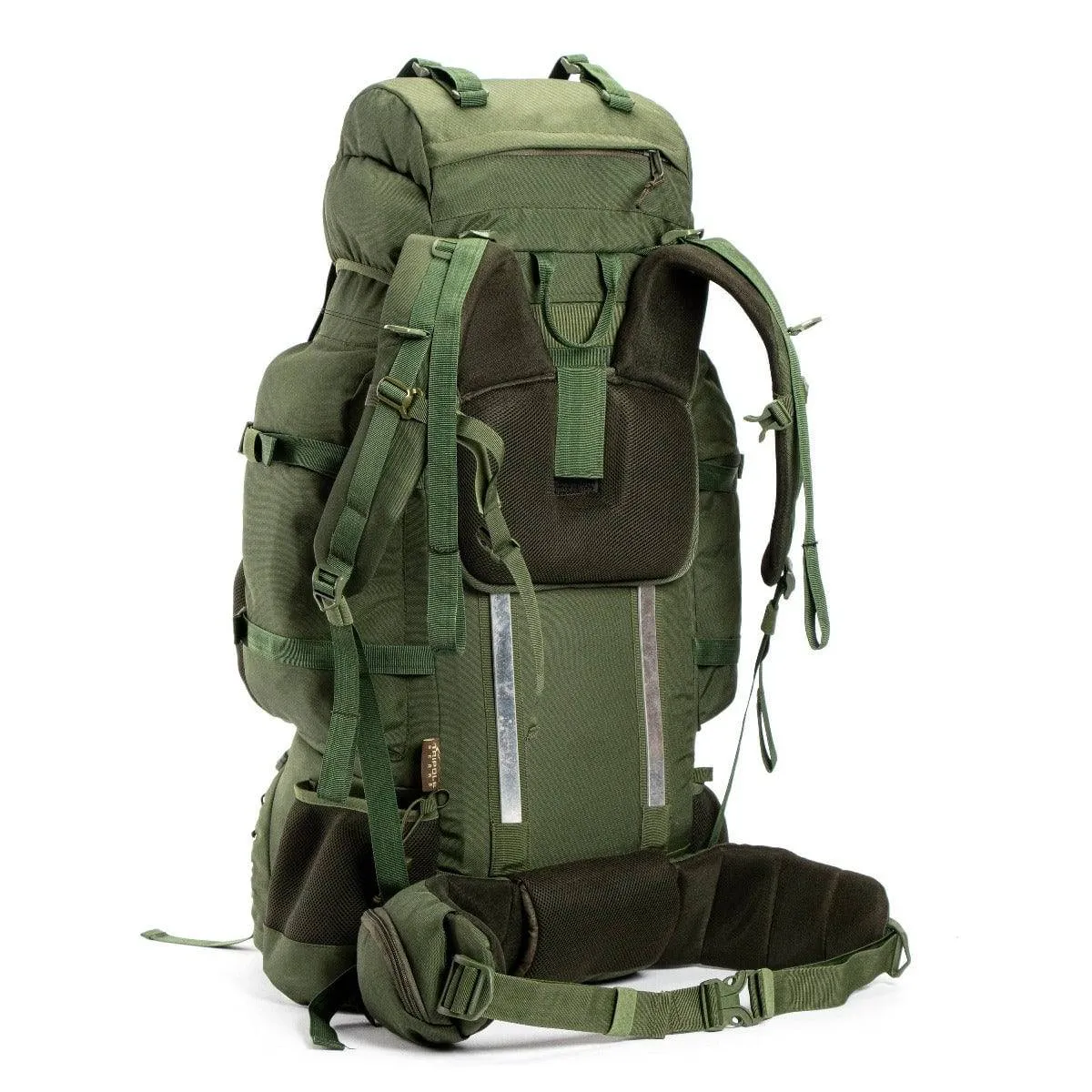 Colonel Pro Metal Frame Rucksack   Detachable Bag & Rain Cover - 105 Litres - Army Green