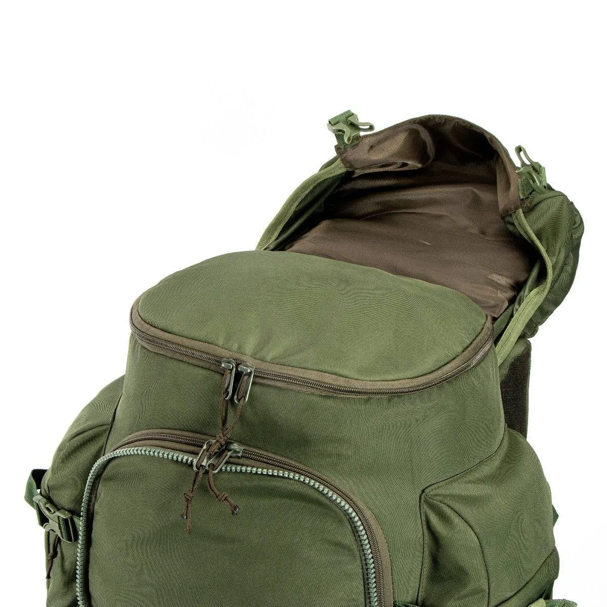 Colonel Pro Metal Frame Rucksack   Detachable Bag & Rain Cover - 105 Litres - Army Green