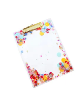 Confetti Clear Clipboard - Celebrate Every Day