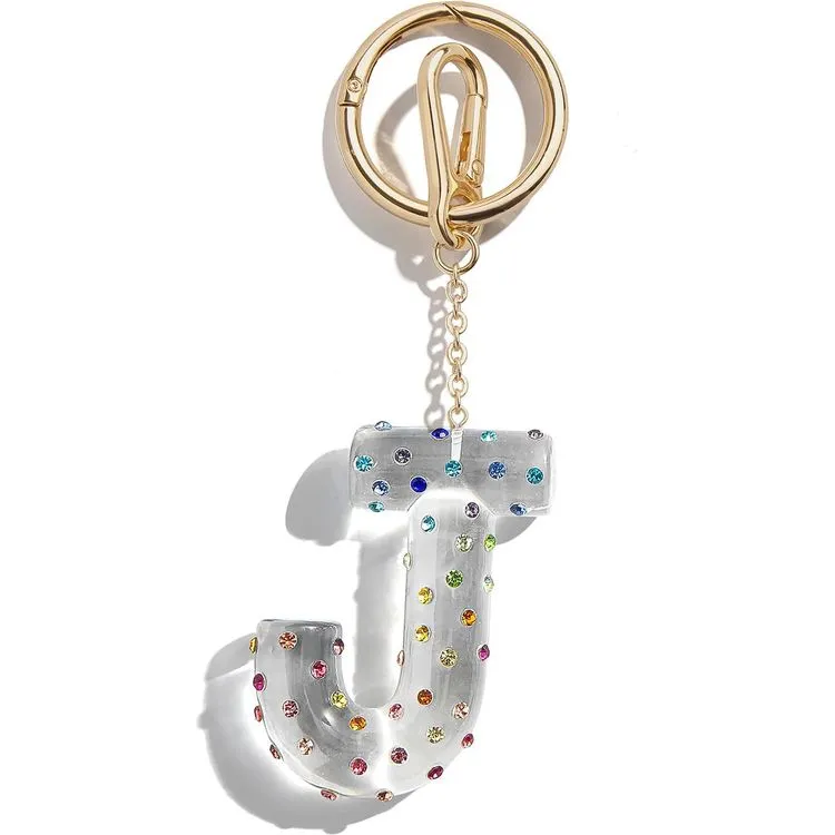 Confetti Initial Bag Charm - J