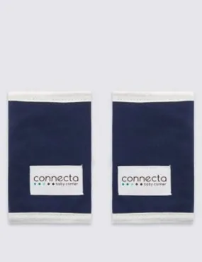 Connecta Organic Cotton Drool Pads - Navy