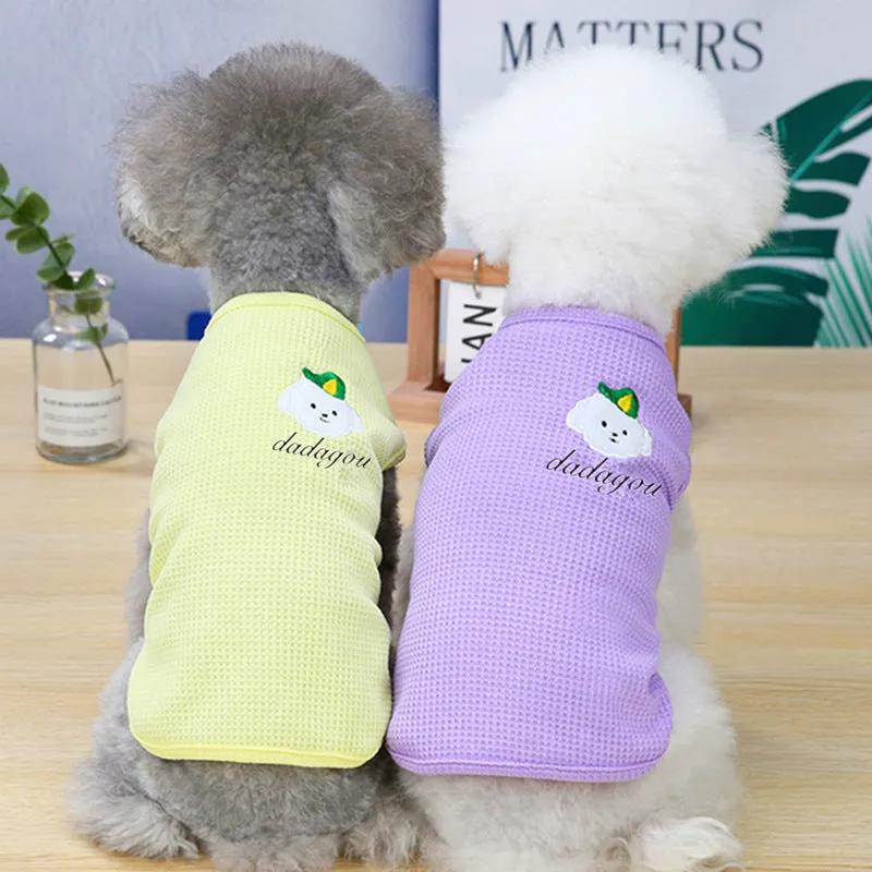 Cotton Color Puppy Vest Pet Clothing