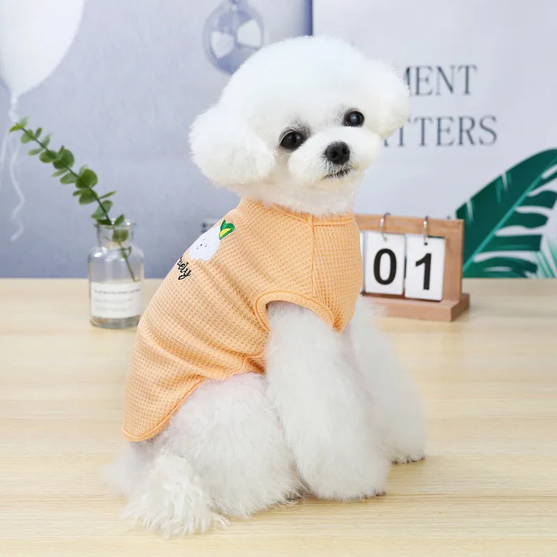 Cotton Color Puppy Vest Pet Clothing