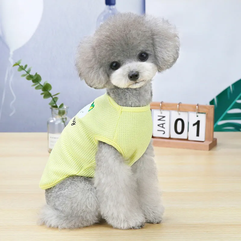 Cotton Color Puppy Vest Pet Clothing