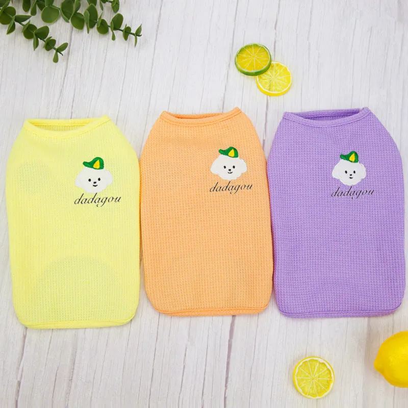 Cotton Color Puppy Vest Pet Clothing