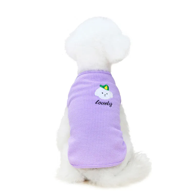 Cotton Color Puppy Vest Pet Clothing