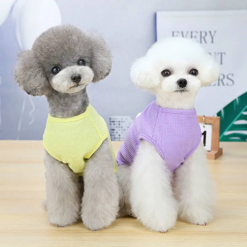 Cotton Color Puppy Vest Pet Clothing