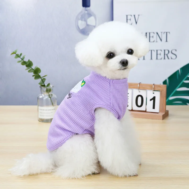 Cotton Color Puppy Vest Pet Clothing