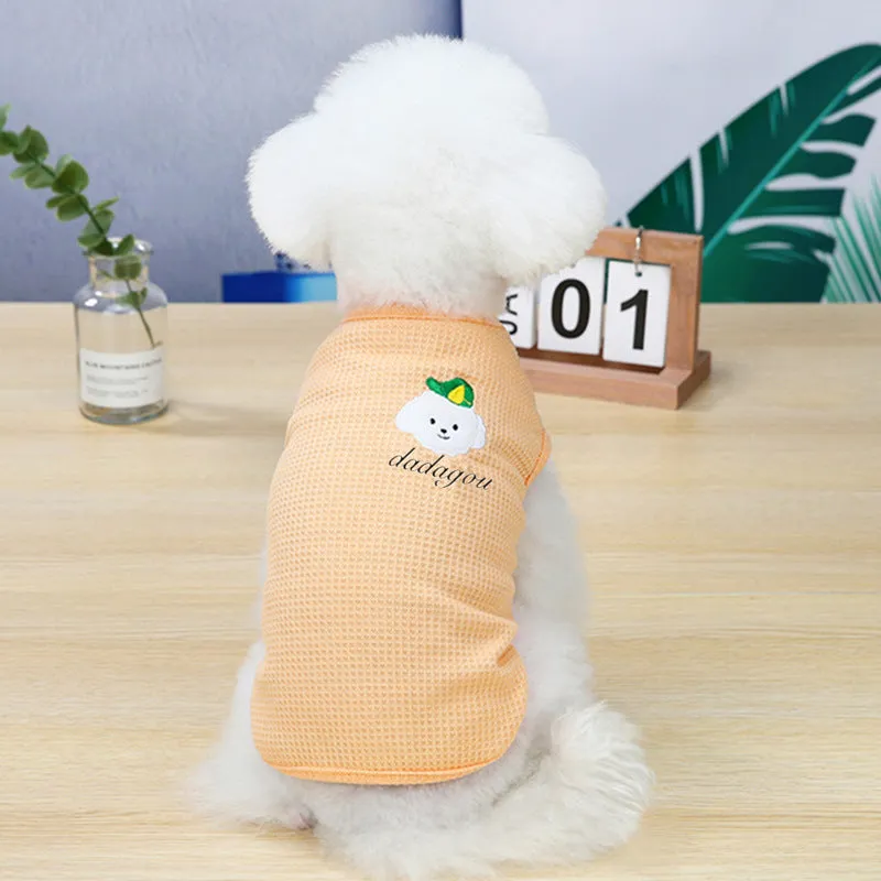 Cotton Color Puppy Vest Pet Clothing