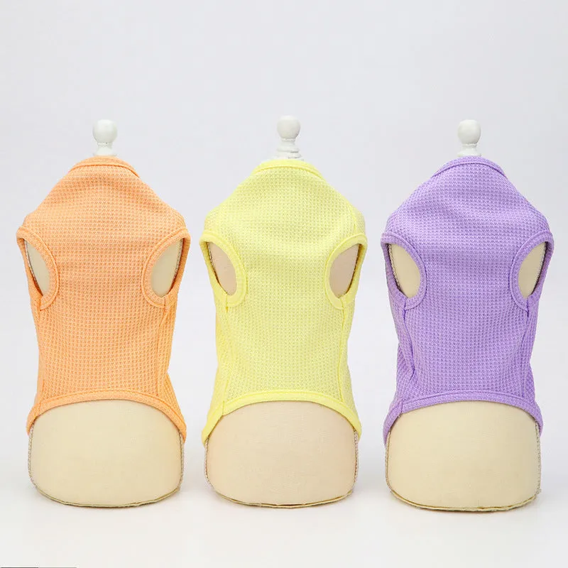 Cotton Color Puppy Vest Pet Clothing