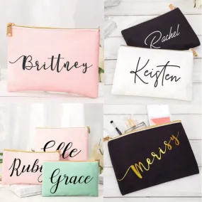 Custom Makeup Bag | Personalised Cosmetic Bag | Personalized Gift For Her | Bridesmaid Gift | Organizer | Monogrammed Makeup Bag | Birthday