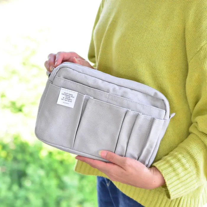 Delfonics Utility Pouch - Medium Size / Light Gray - , Delfonics Inner Carrying Bag M Size