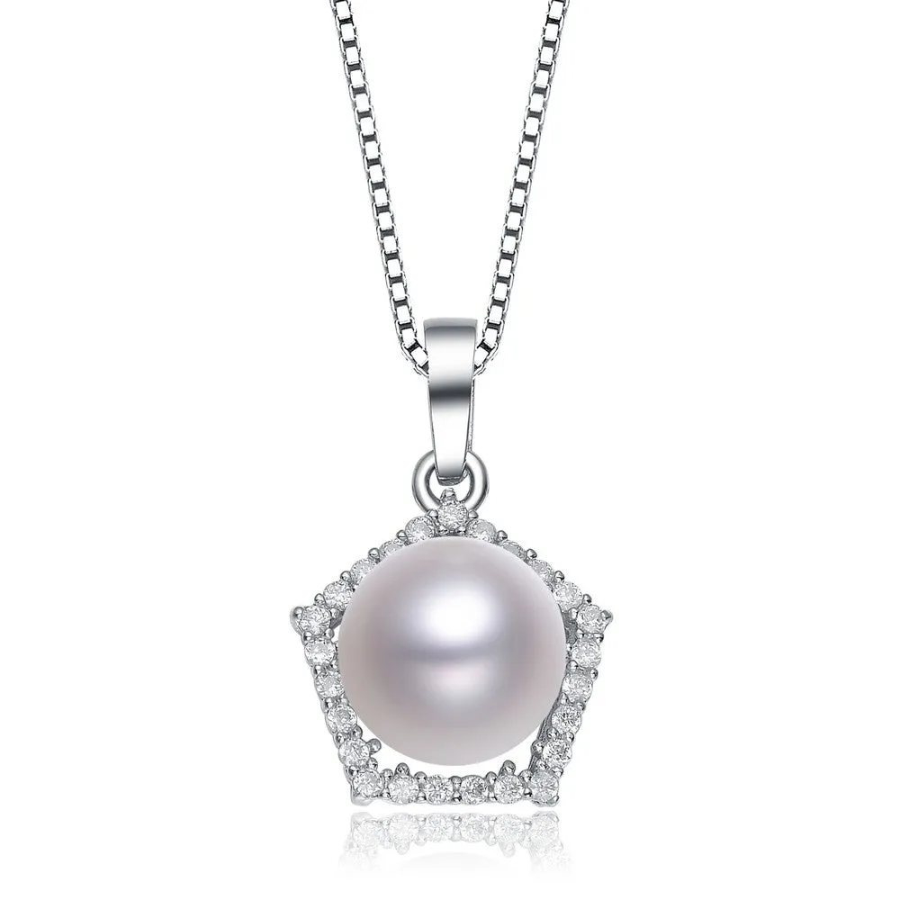 Delphine Geometric Pearl Necklace