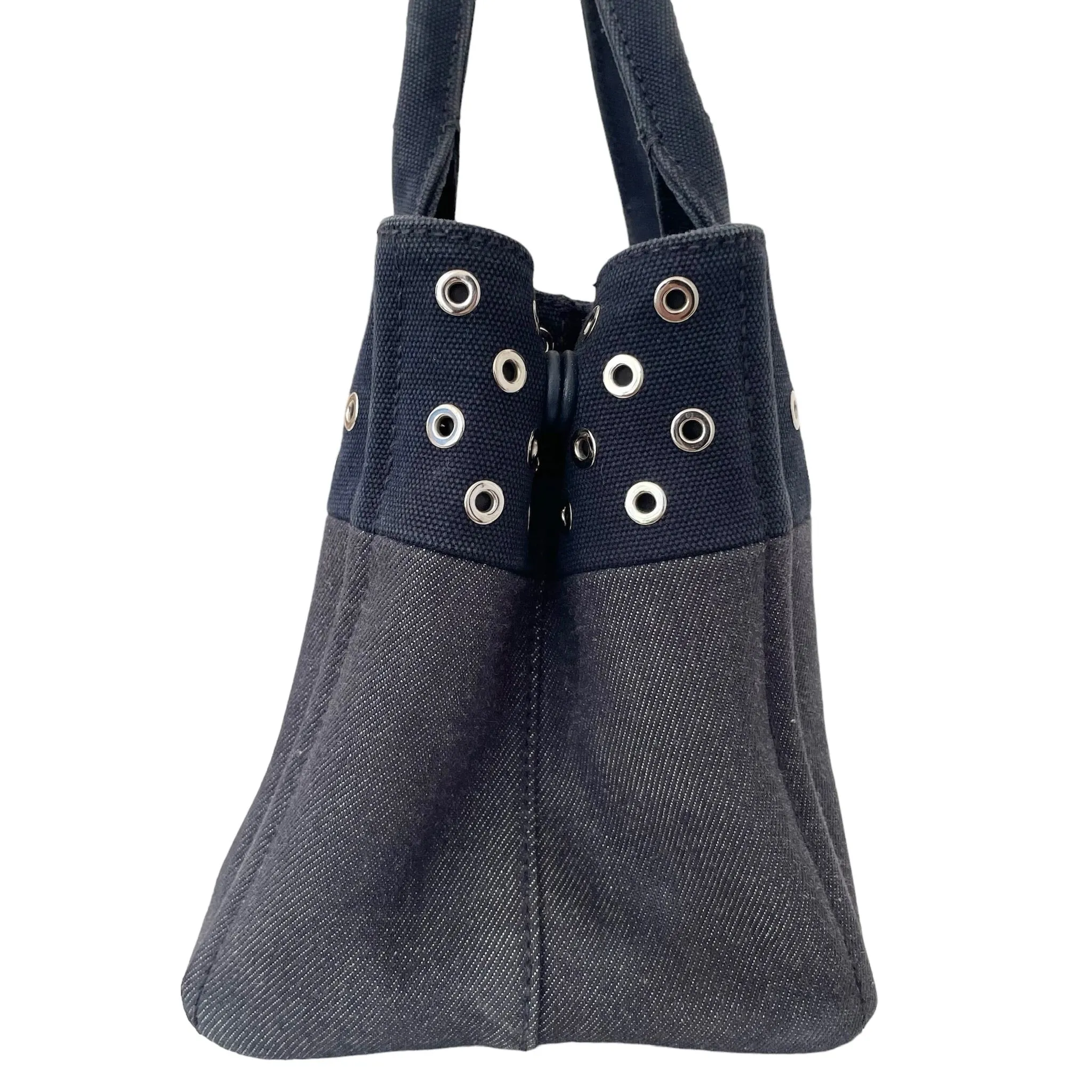 Denim Studded Tote Bag