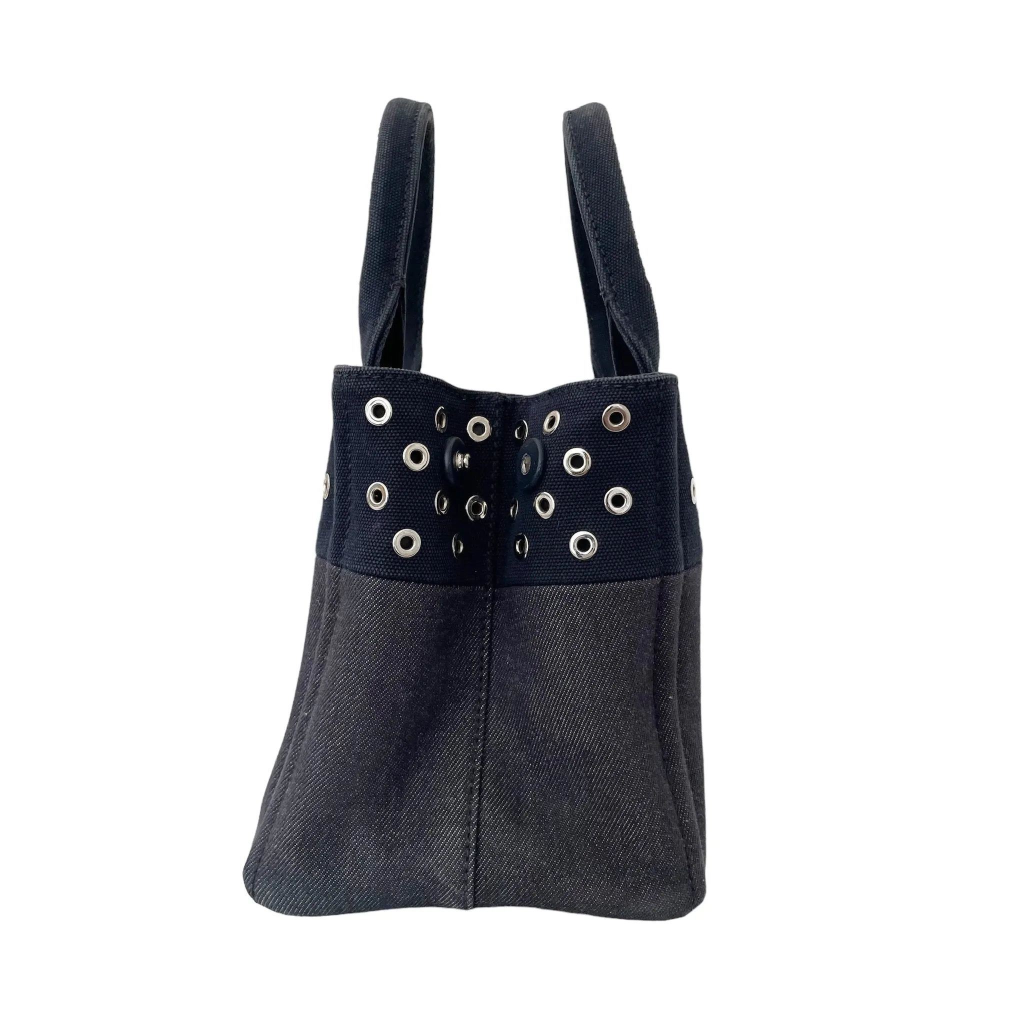 Denim Studded Tote Bag