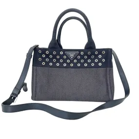 Denim Studded Tote Bag