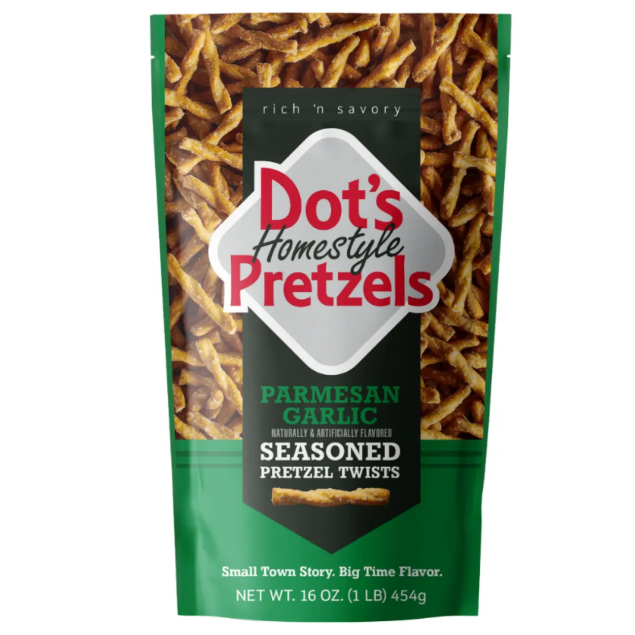 Dot's Homestyle Pretzels Parmesan Garlic Seasoned Pretzel Twists, 16 oz