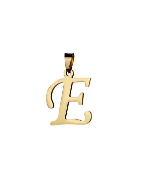 E Gold Initial Dog Charm