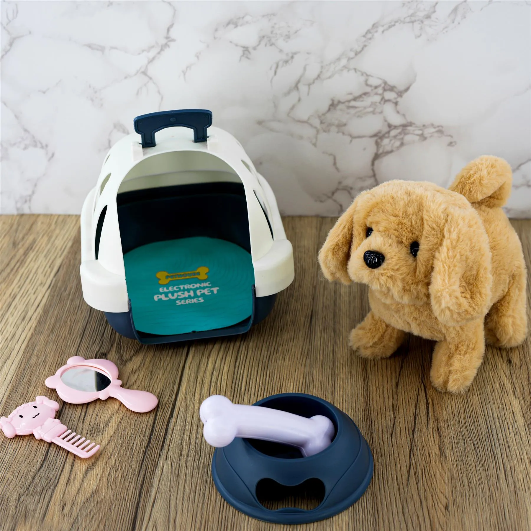 Electronic Plush Dog Carrier Set