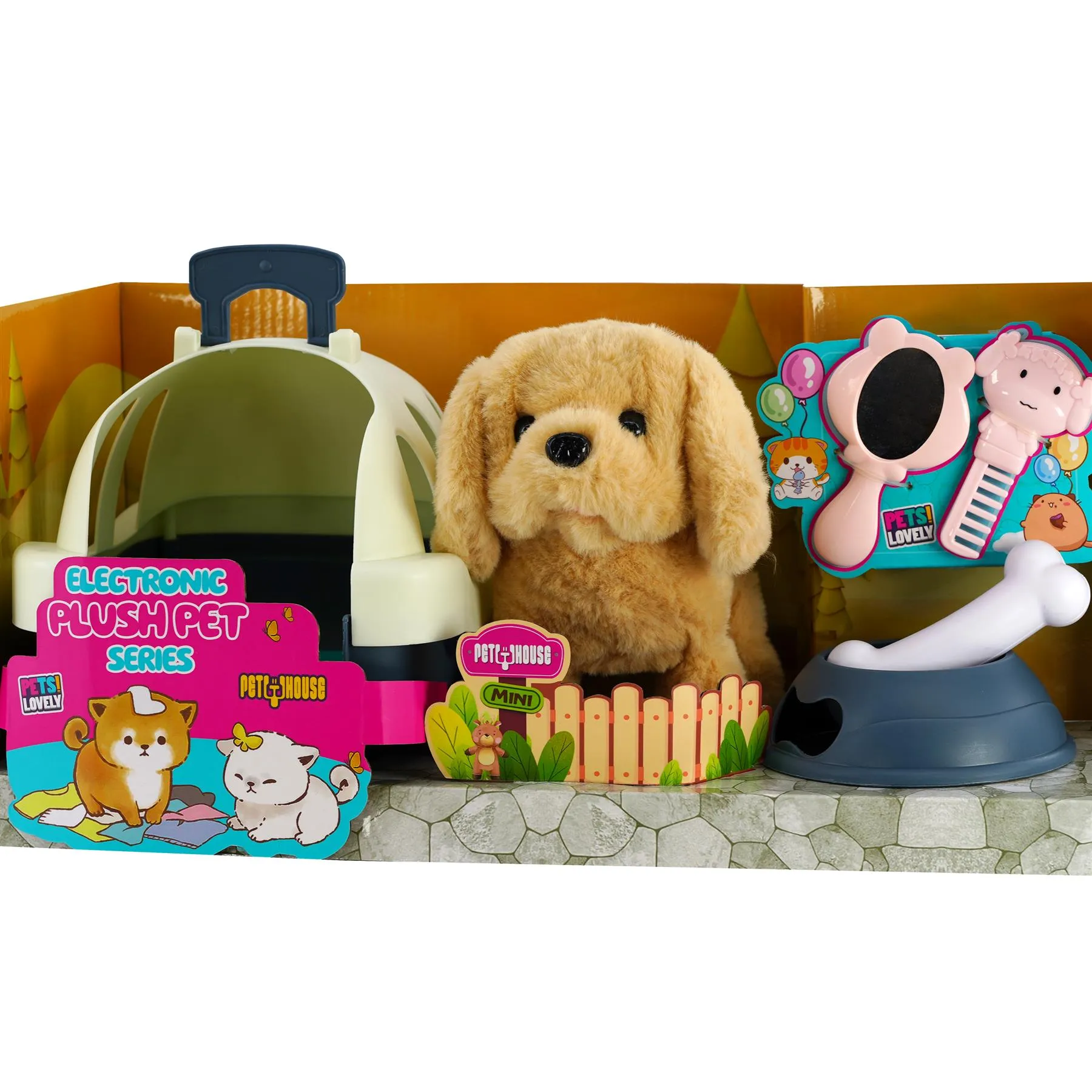 Electronic Plush Dog Carrier Set