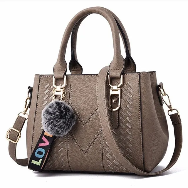 Embroidery Messenger Leather Women Handbags