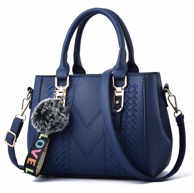 Embroidery Messenger Leather Women Handbags