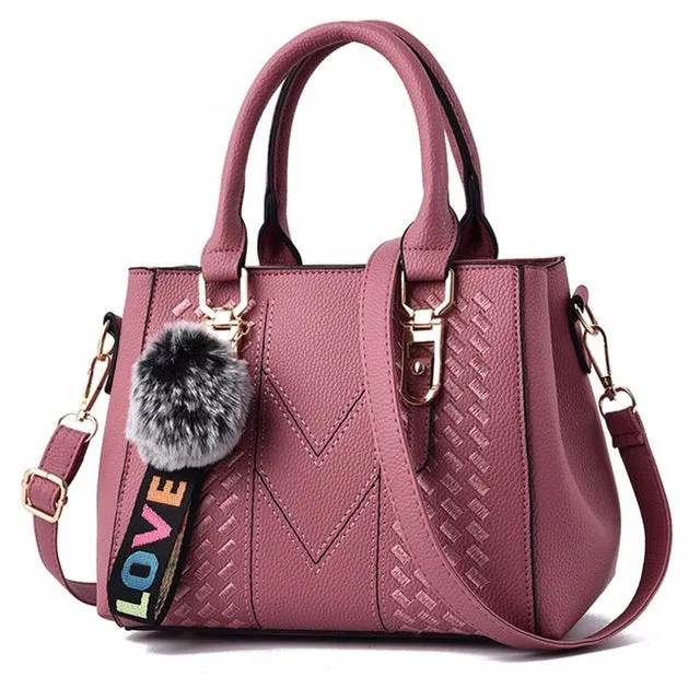 Embroidery Messenger Leather Women Handbags