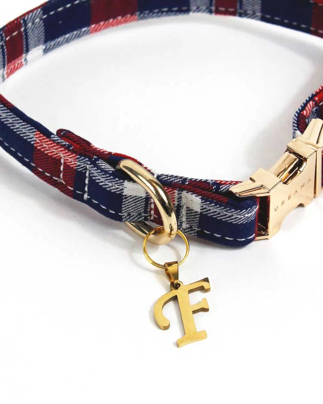 F Gold Initial Dog Charm