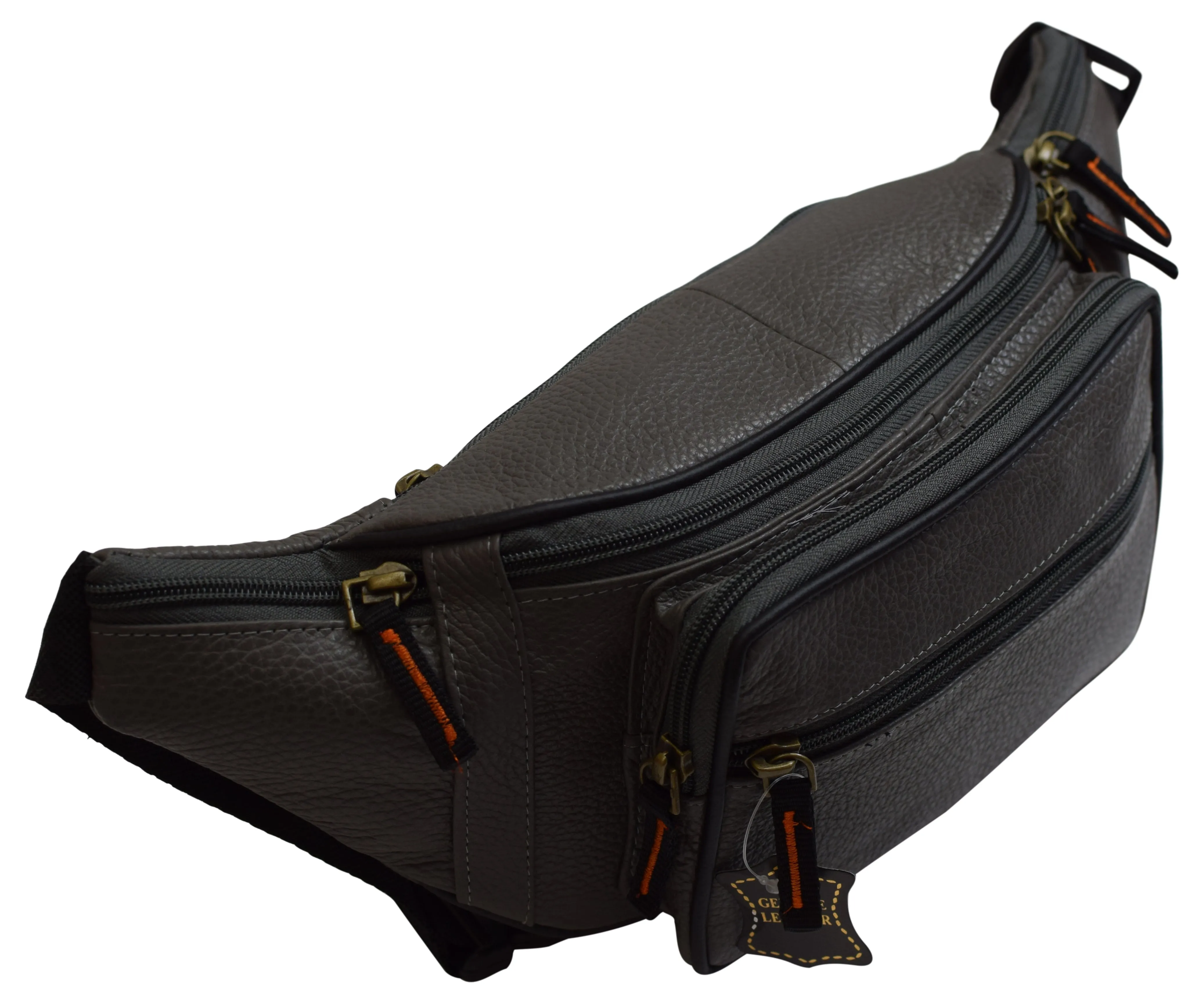 Fanny Pack Waist Bag Genuine Pebbled Leather Travel Hiking Sports Colors