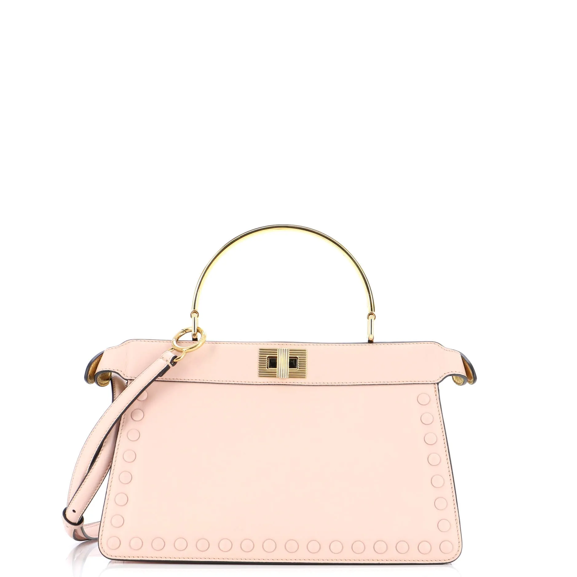 FENDI Peekaboo ISeeU Bag Studded Leather East West