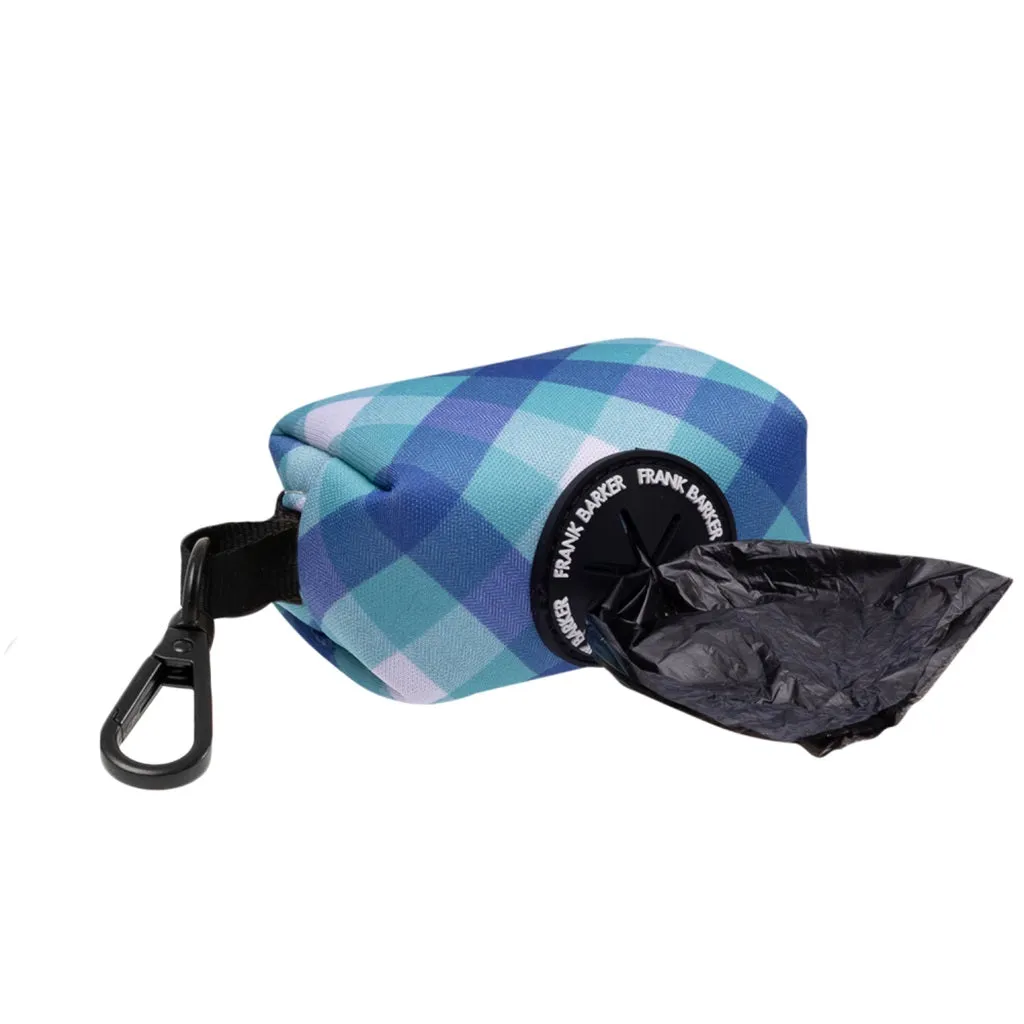 Frank Barker Teal Gingham Poop Bag