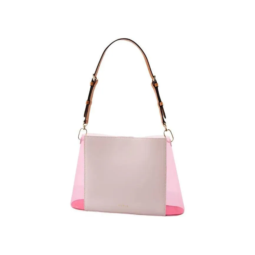 Furla Fleur Shoulder Bag Vitello Roma - Candy Pink