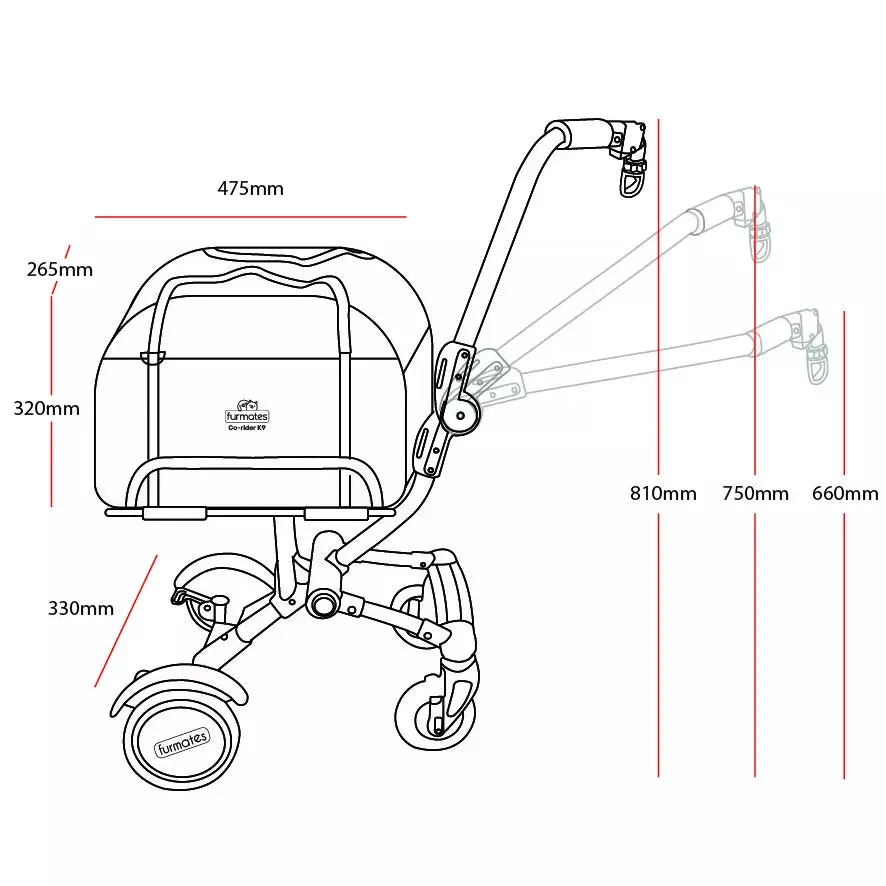 Furmate Co-Rider K9 Pet Trailer