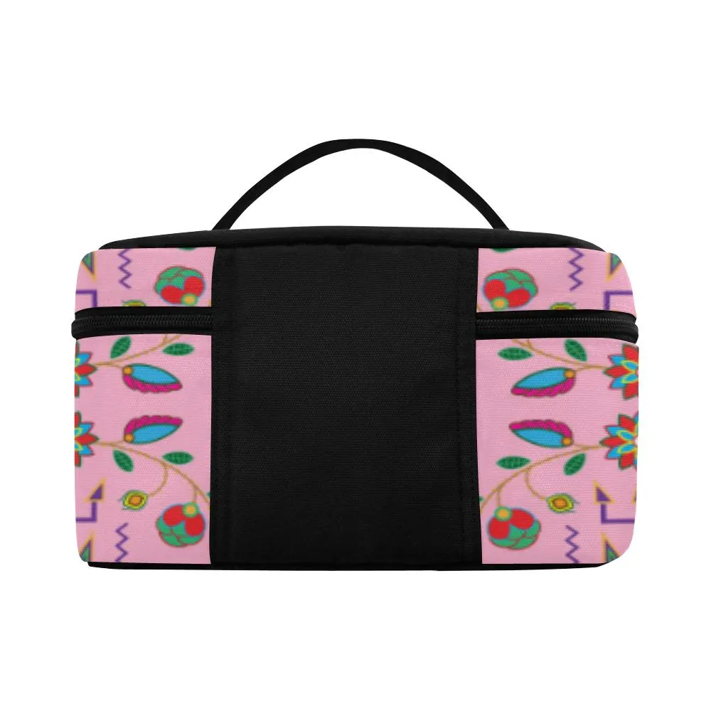 Geometric Floral Fall - Sunset Cosmetic Bag/Large