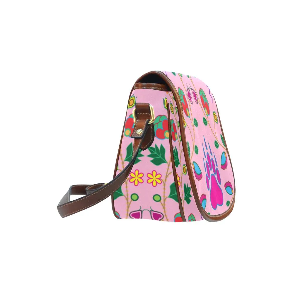 Geometric Floral Fall - Sunset Saddle Bag/Small