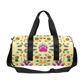 Geometric Floral Fall - Vanilla Duffle Bag