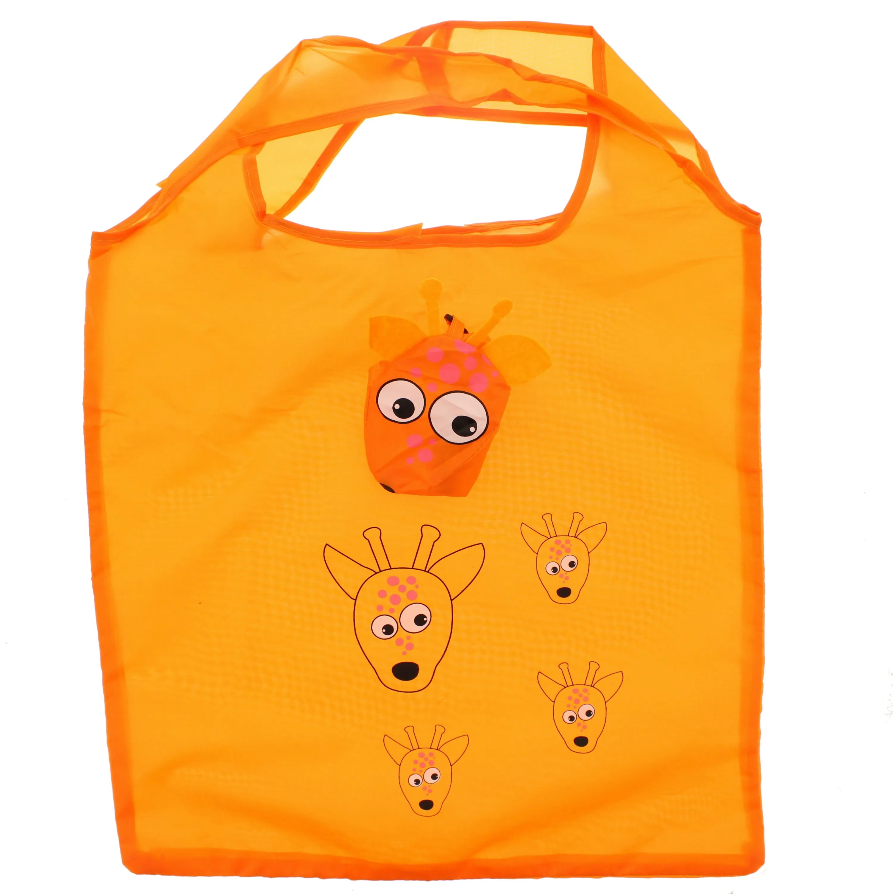 Giraffe Themed Shopping Bag in Giraffe Face Pouch