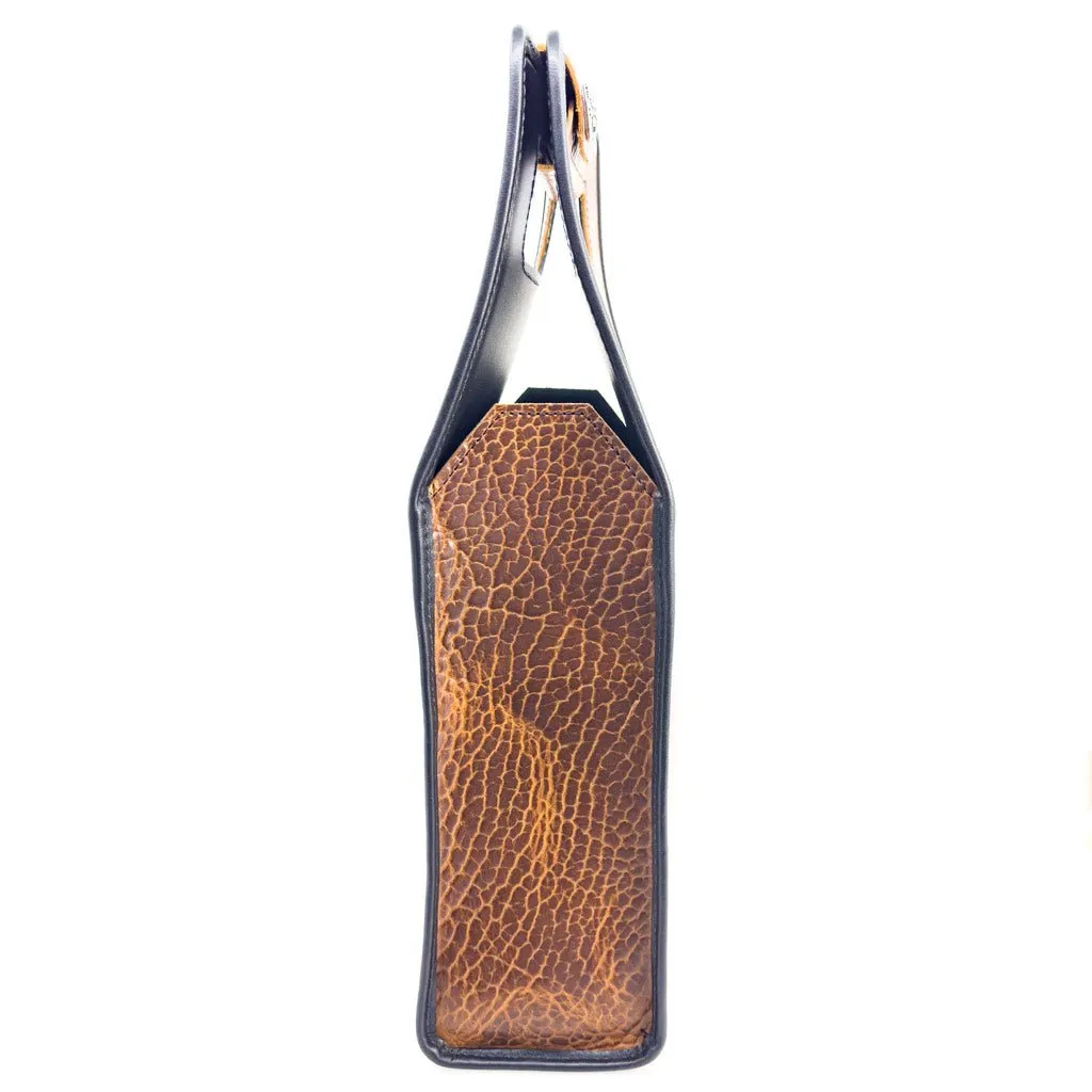 Glazed Bison Tobacco Wine Bottle Bag