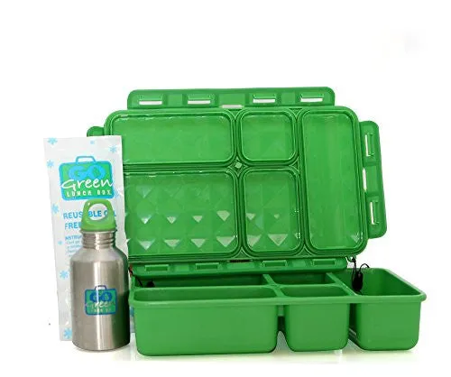 Go Green Lunch Box - Green Camo with Blue Box