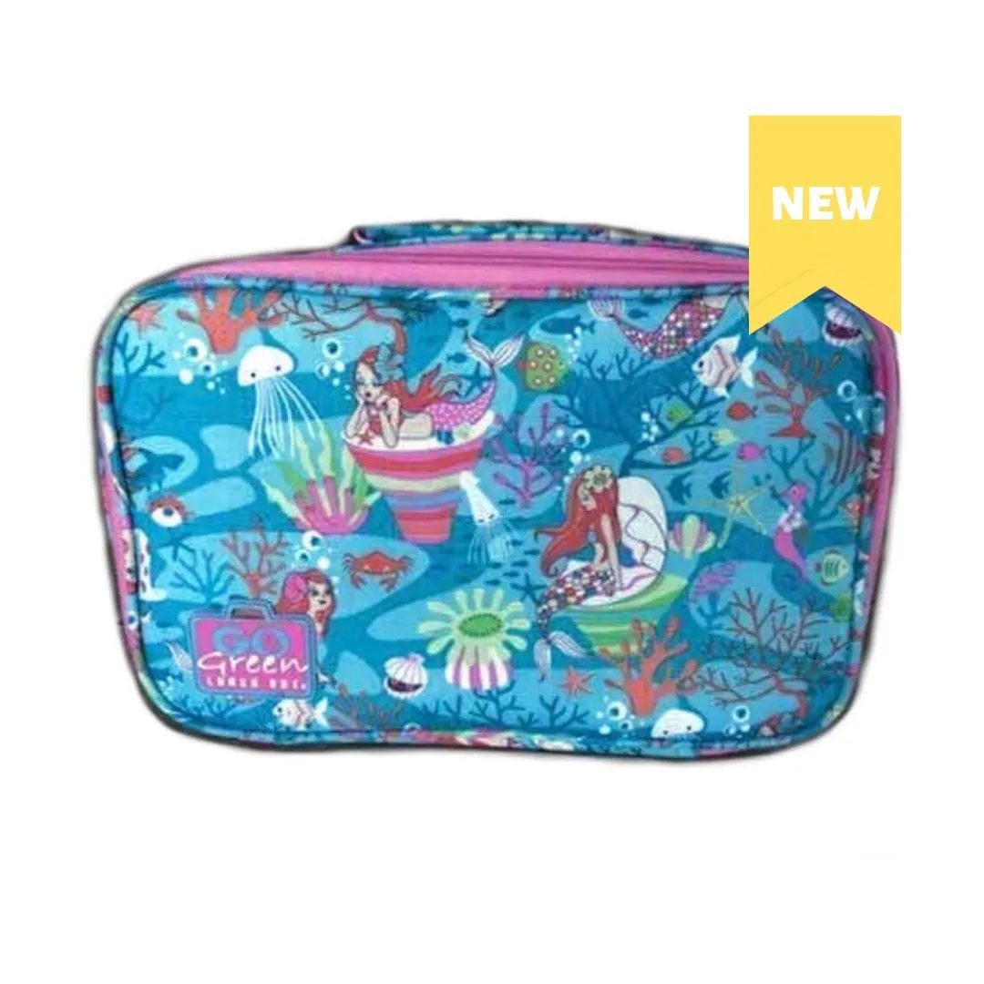 Go Green Lunch Box - Mermaid Paradise with Pink Box