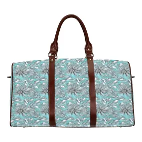 Green Elegant Floral Waterproof Travel Bag/Small (Model 1639)