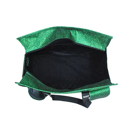 Green Glitter NGIL Zippered Lined Caddy Organizer Tote Bag