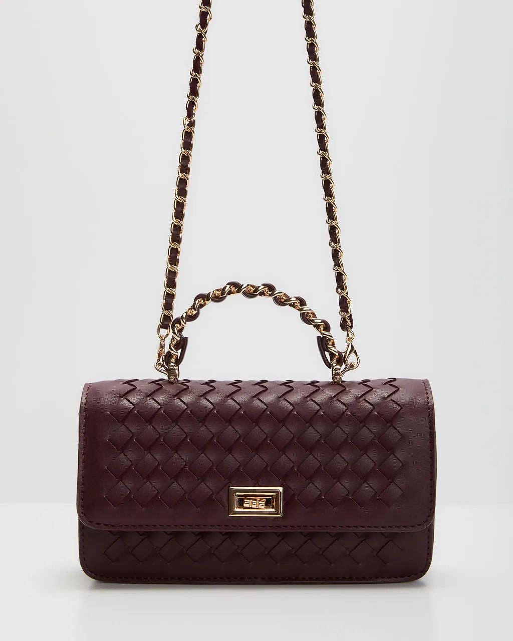 Gretta Woven Leather Crossbody Bag