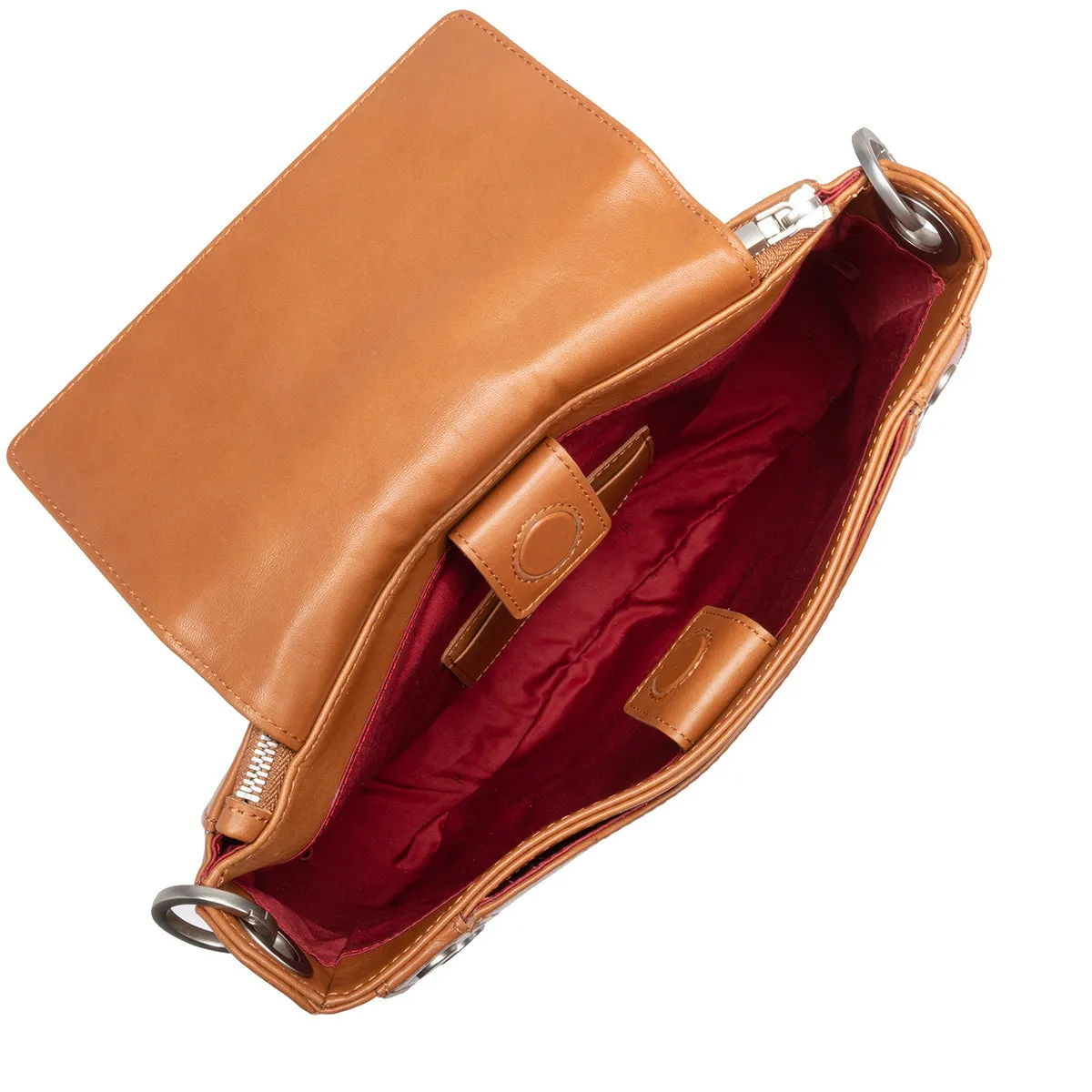 Hammitt Kayce Saddle Leather Bag in Caffe Tan