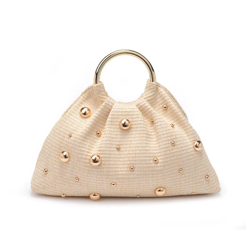 Harper - Straw Studded Evening Bag