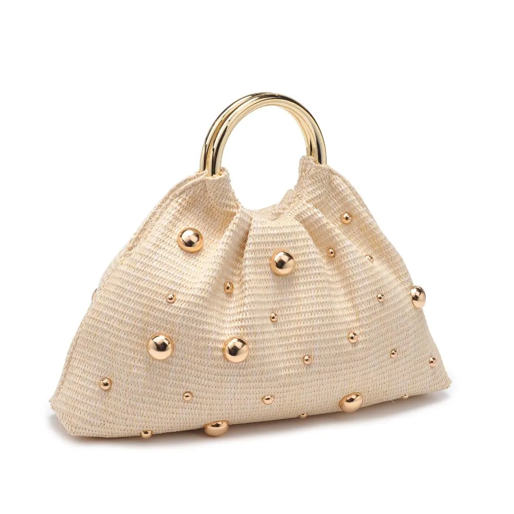 Harper - Straw Studded Evening Bag