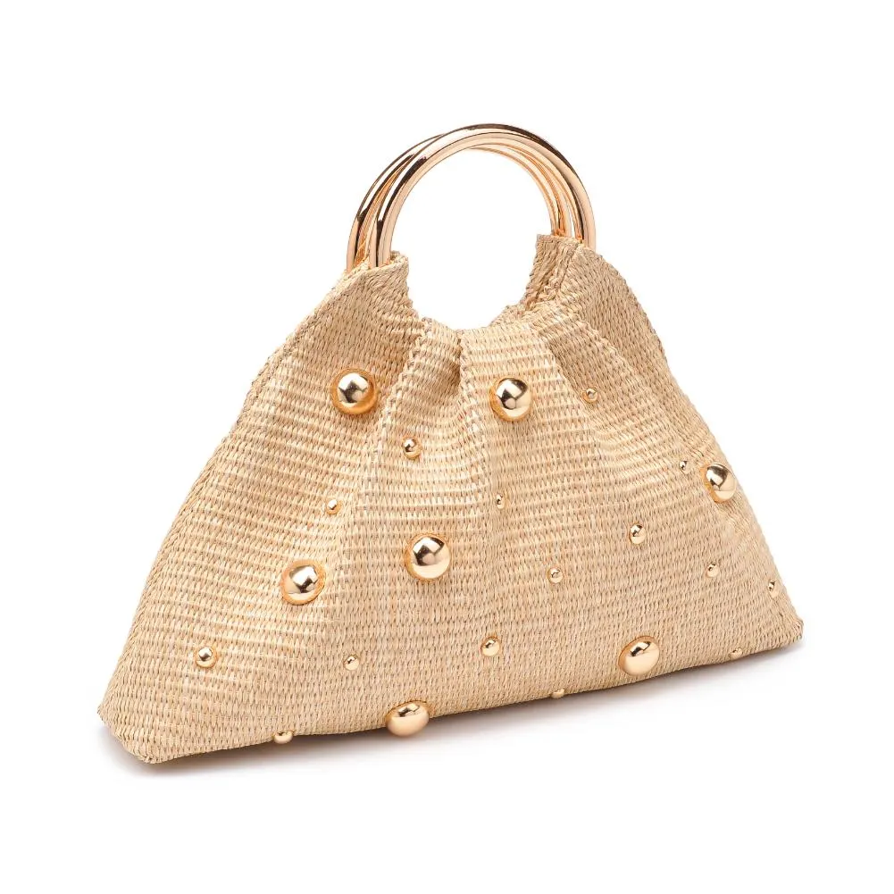 Harper - Straw Studded Evening Bag